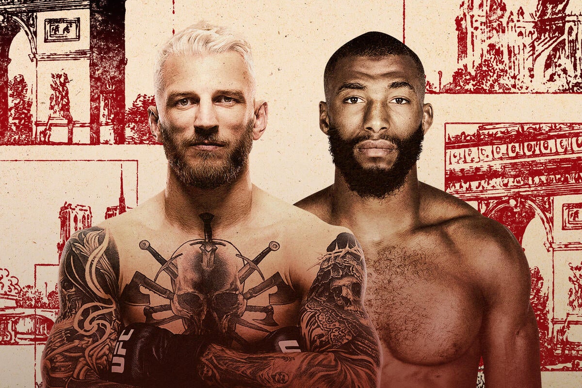 Official UFC Paris event artwork for Hooker against Parnasse